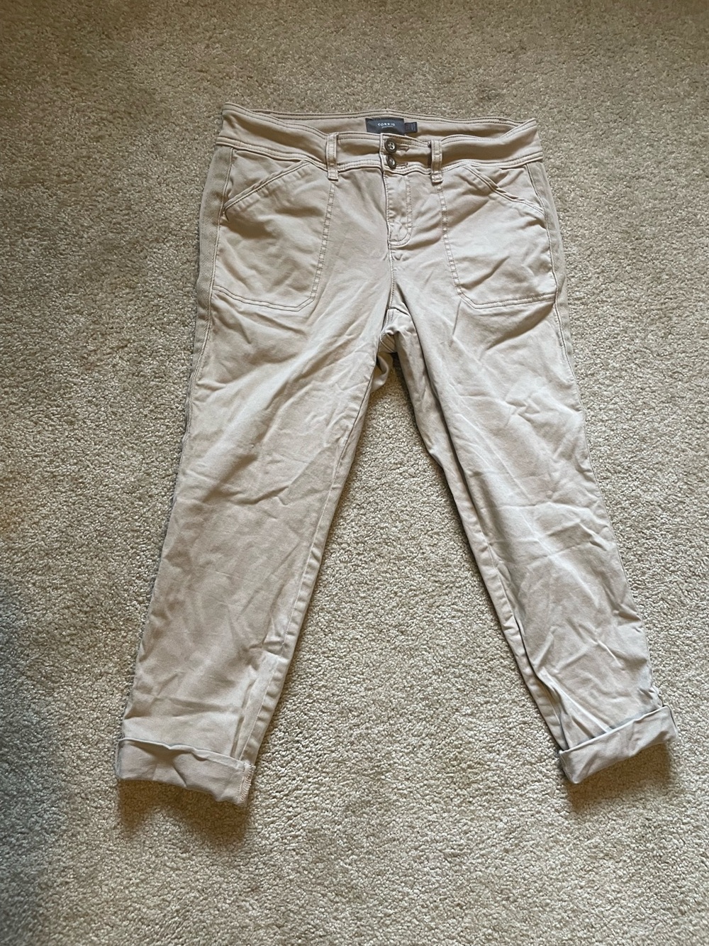 Torrid Khaki Skinny Crop Pants Size 12 GUC